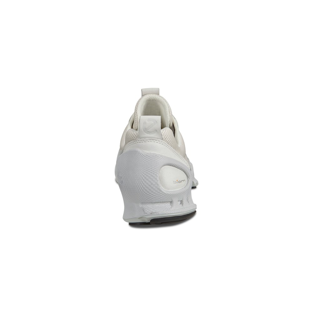 Mens Hiking Shoes - ECCO Biom Aex Low Two-Tone - White/Silver - 8519TPURL